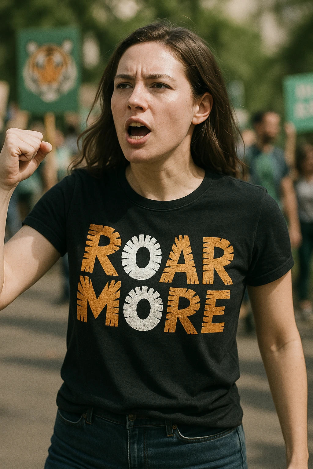 "Roar More" tiger tee shirt - product photo 6