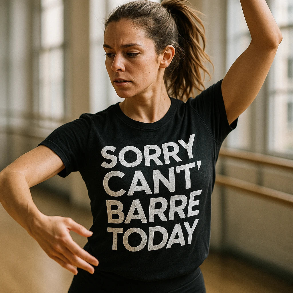 "Sorry Cant Barre Today" graphic tee - product photo 8