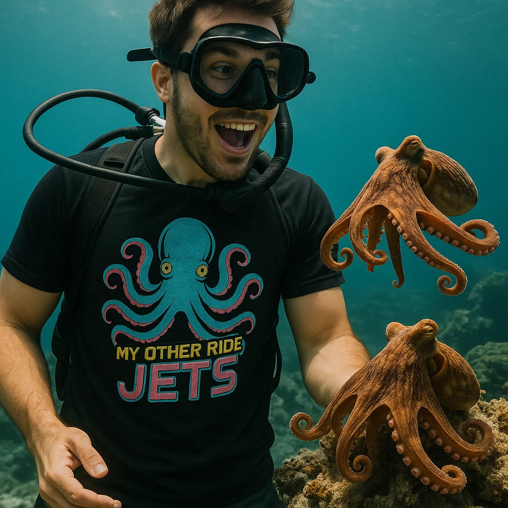 "My Other Ride Jets" octopuses t shirt - product photo 8