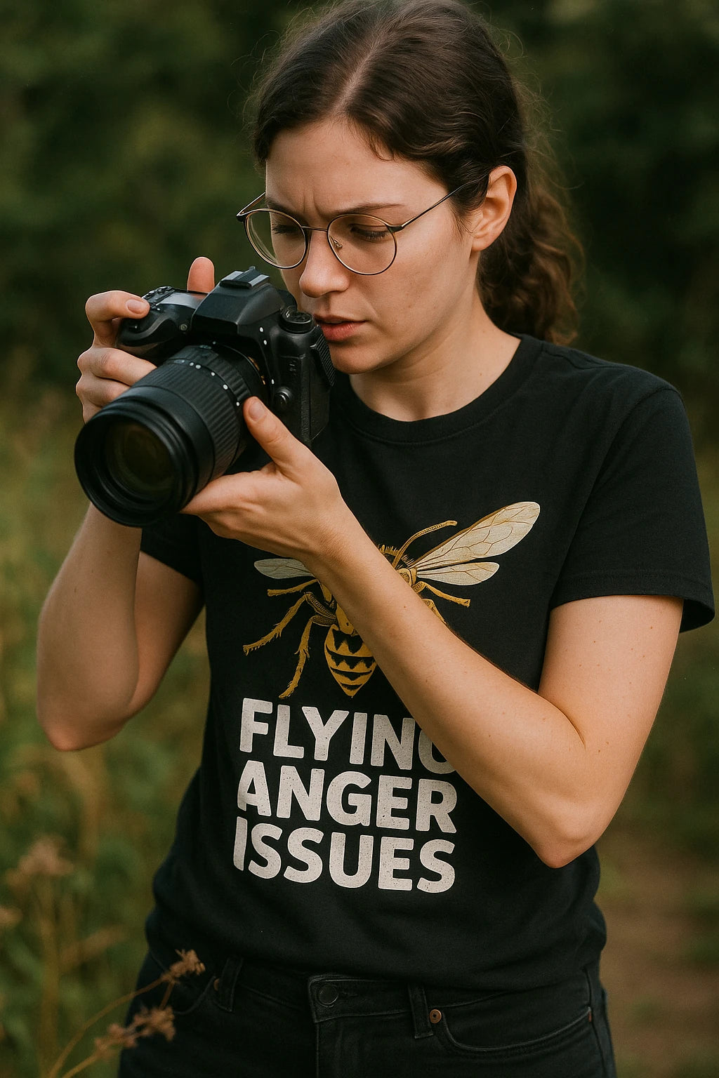 "Flying Anger Issues" black wasps shirts - a birthday gift for wasps lover