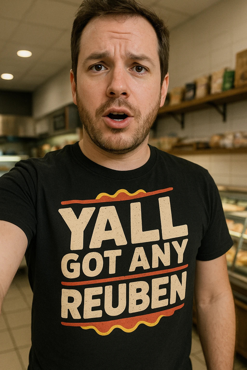 "Yall Got Any Reuben" sandwich t shirt - product photo 7