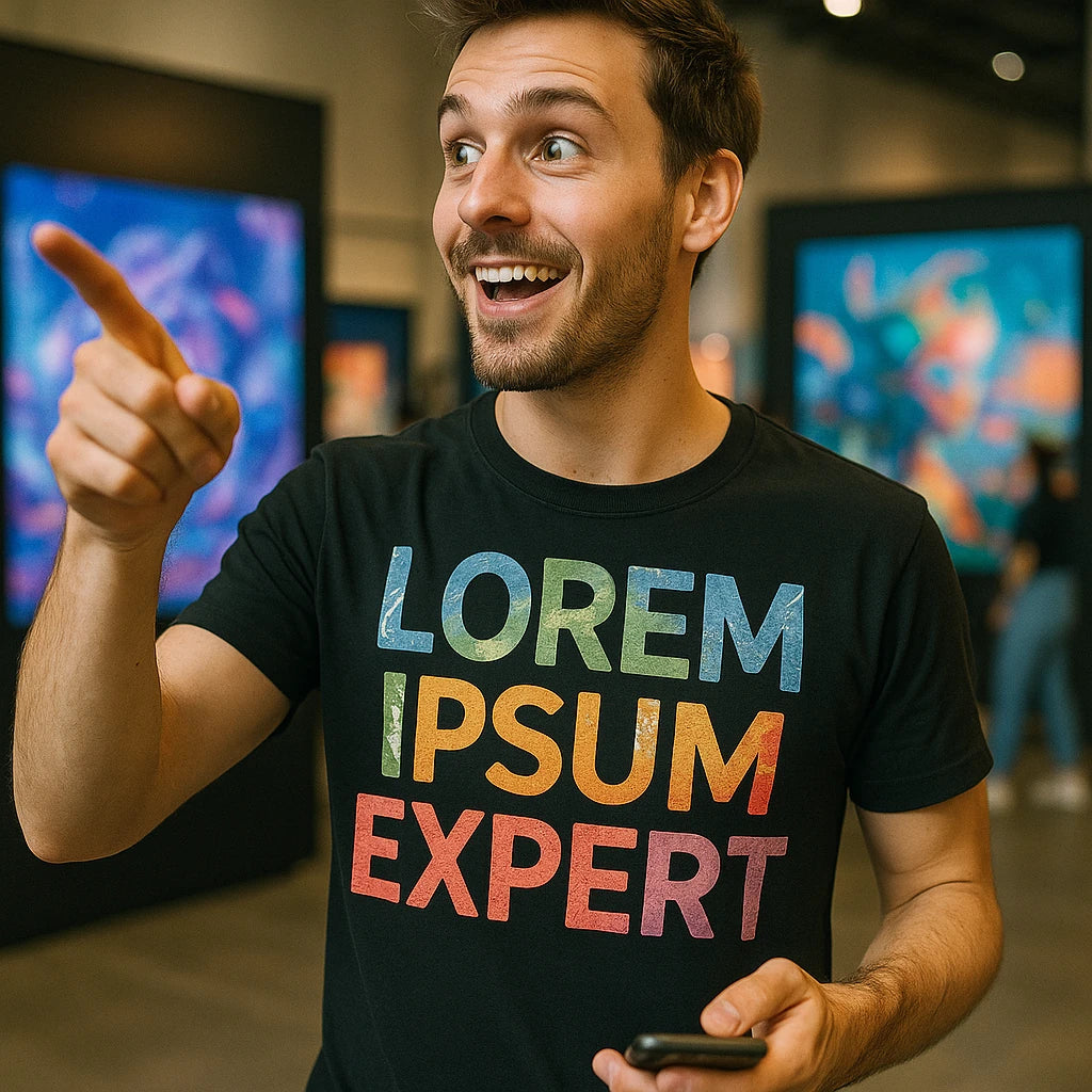 "Lorem Ipsum Expert" graphic design t shirt - product photo 8