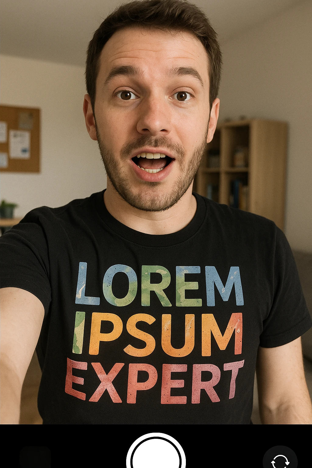 "Lorem Ipsum Expert" graphic design t shirt - product photo 7
