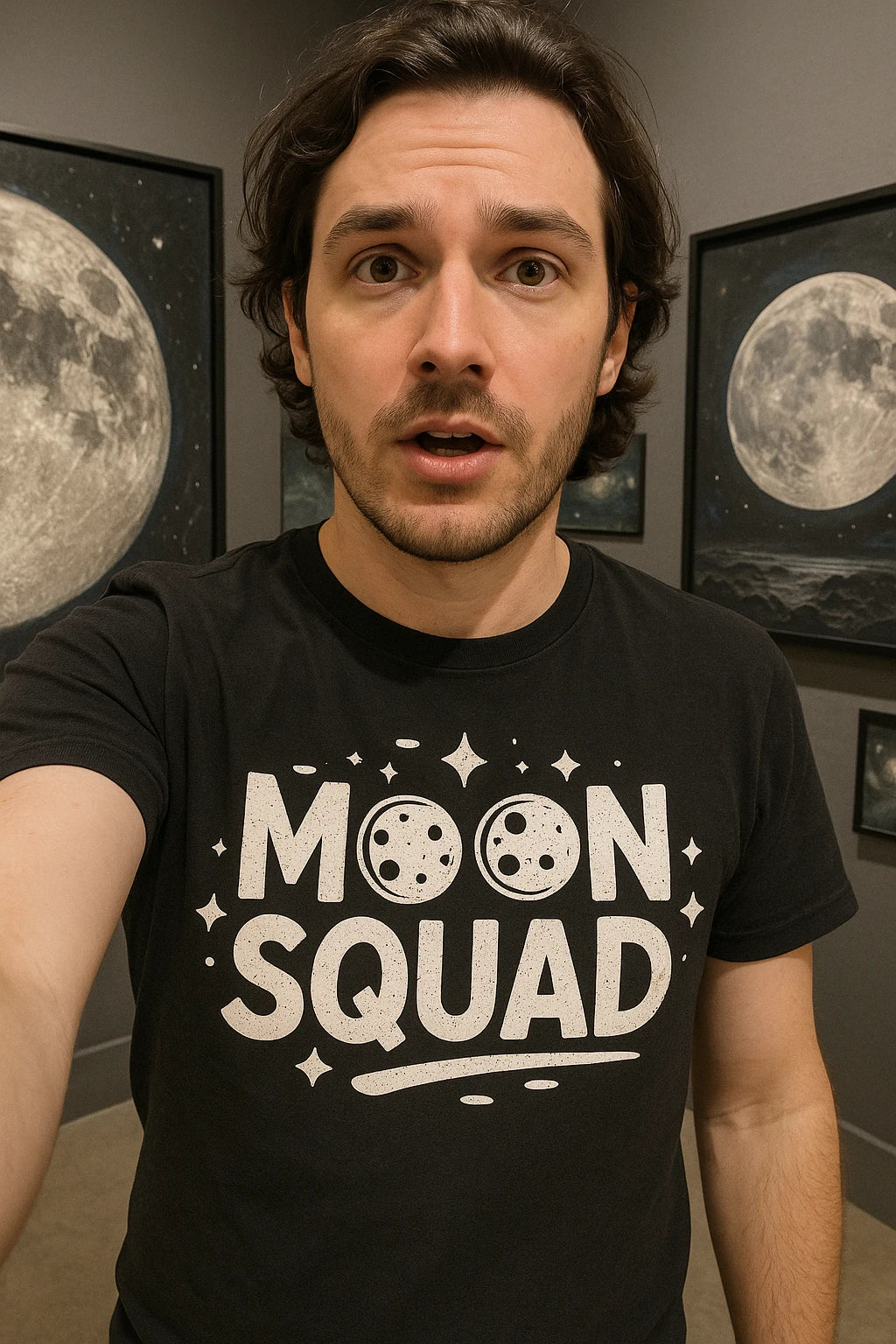 "Moon Squad" blue moon t shirt - product photo 7