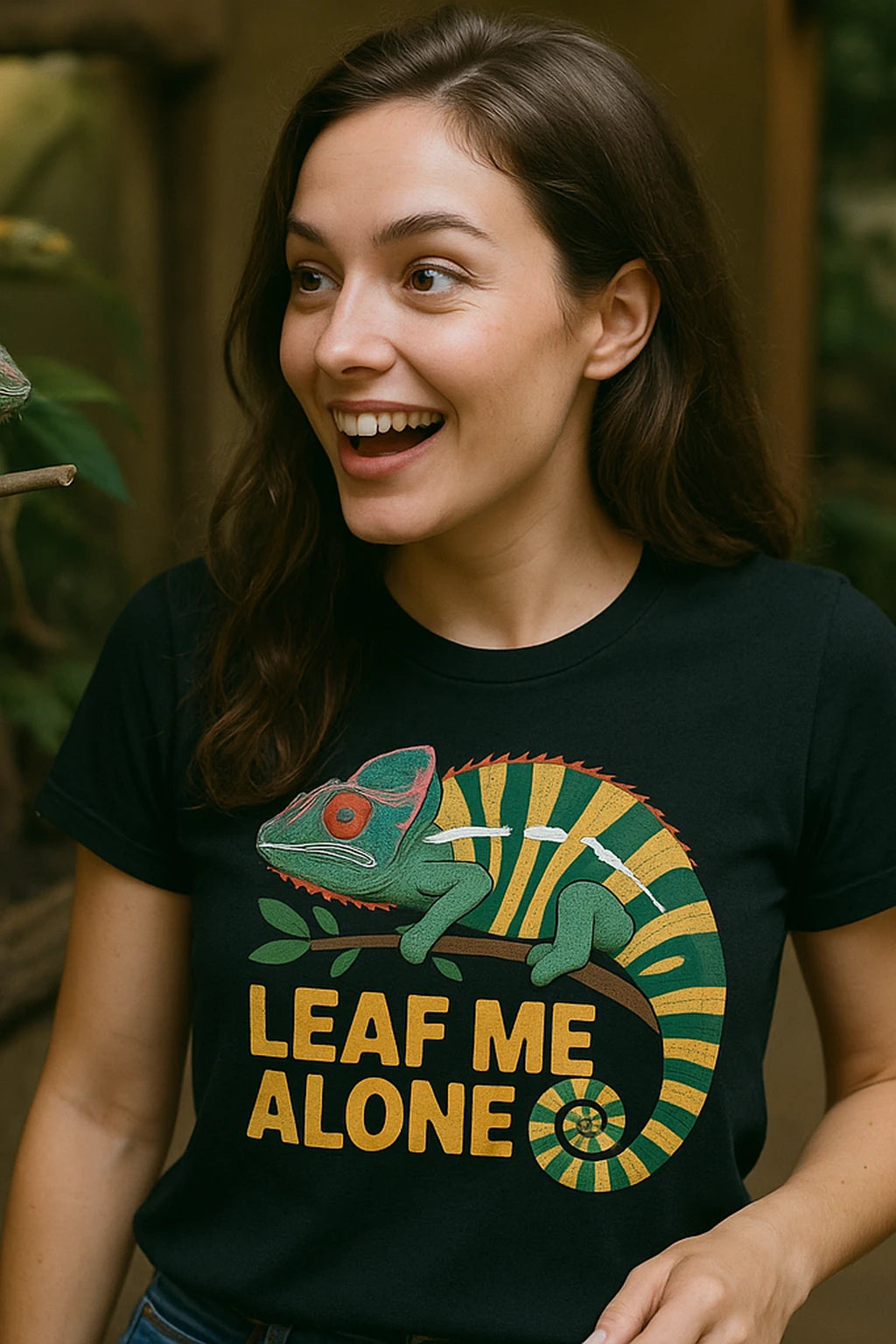 "Leaf Me Alone" chameleon shirts - product photo 7