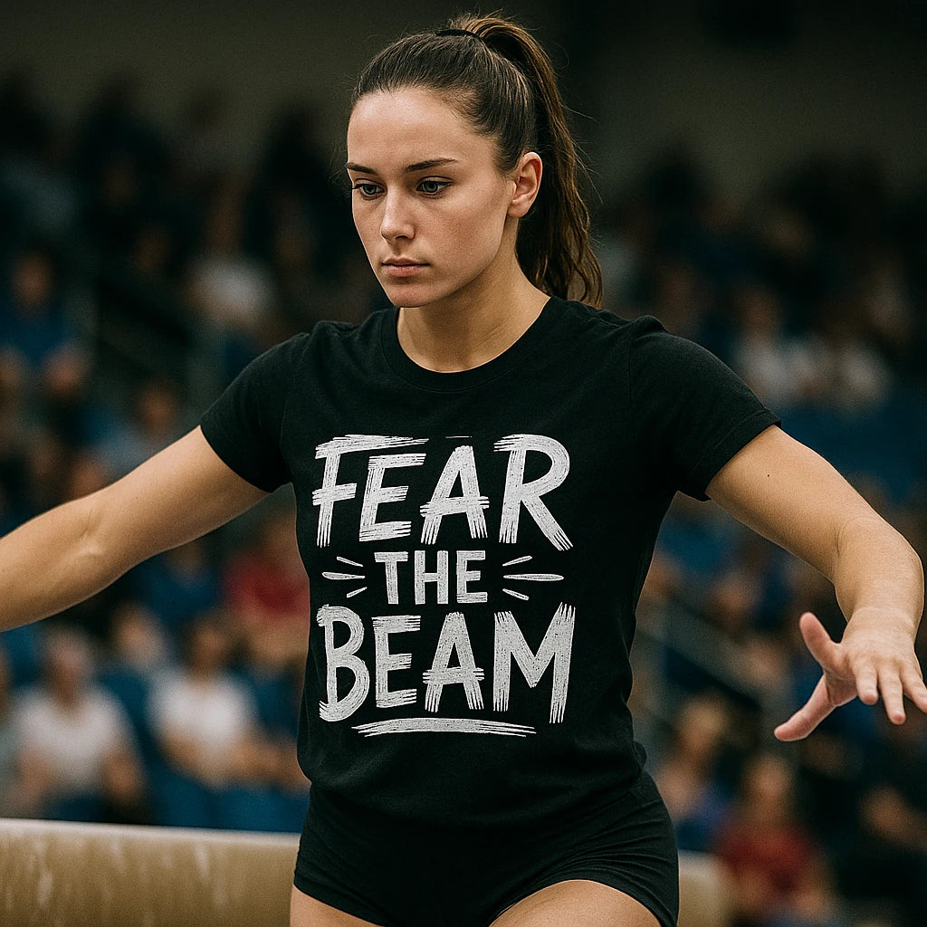 "Fear the Beam" gymnastics t shirt - product photo 9