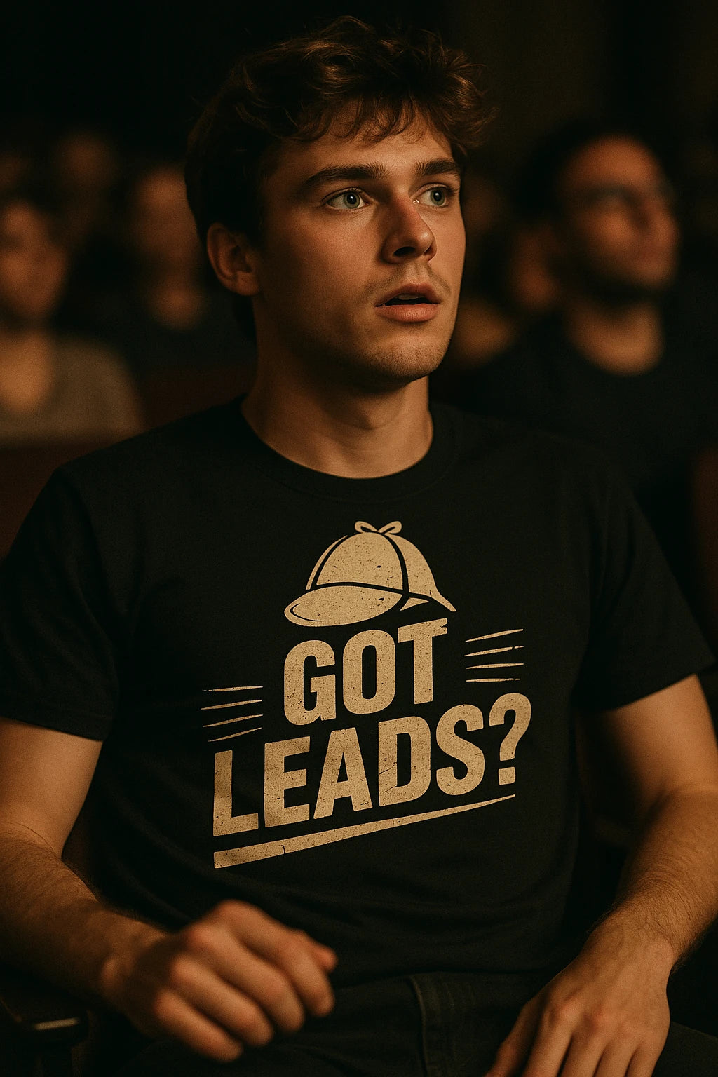 "Got Leads?" black detective shirts - also one of the best gifts for detectives