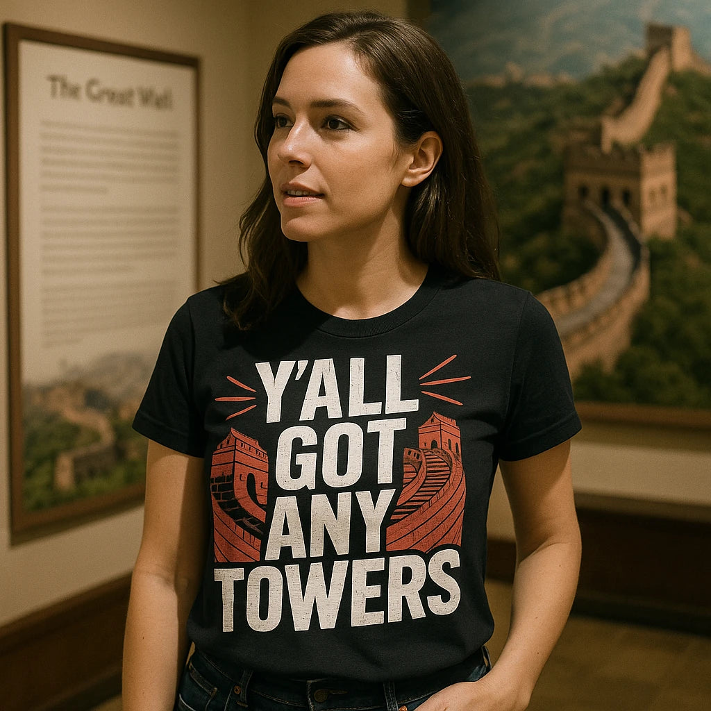 "Yall Got Any Towers" china t shirt - product photo 9