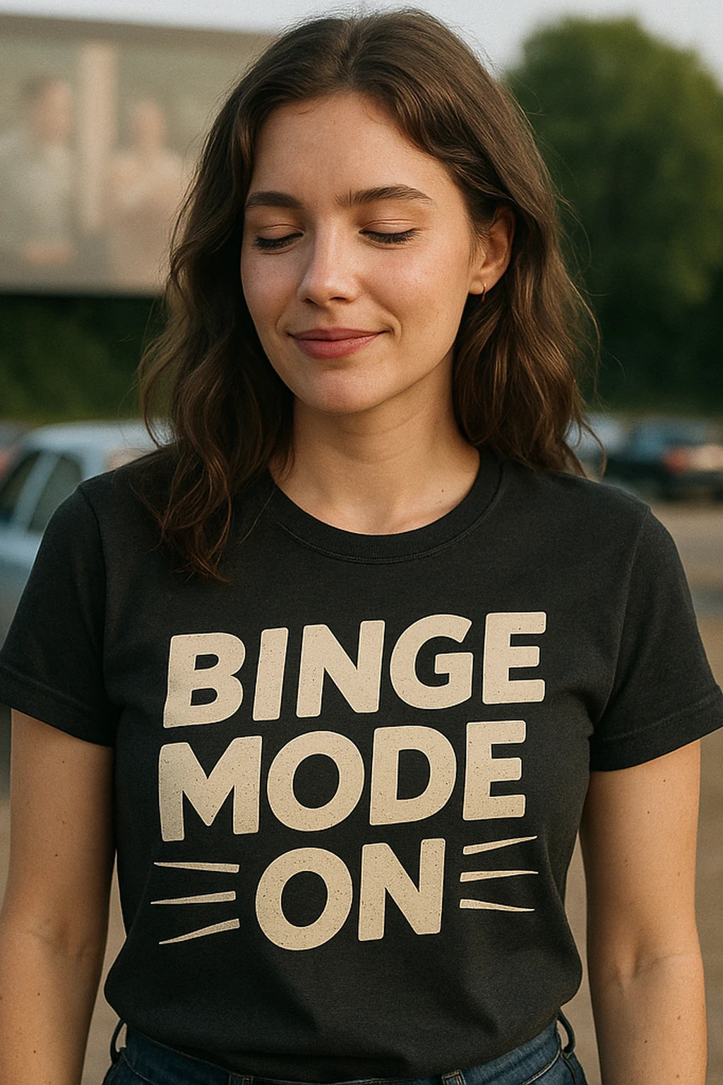 "Binge Mode On" graphic tee - product photo 7