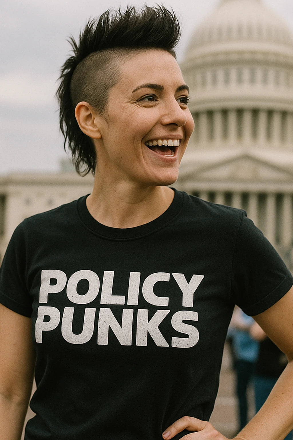 "Policy Punks" no politics t shirt - product photo 7