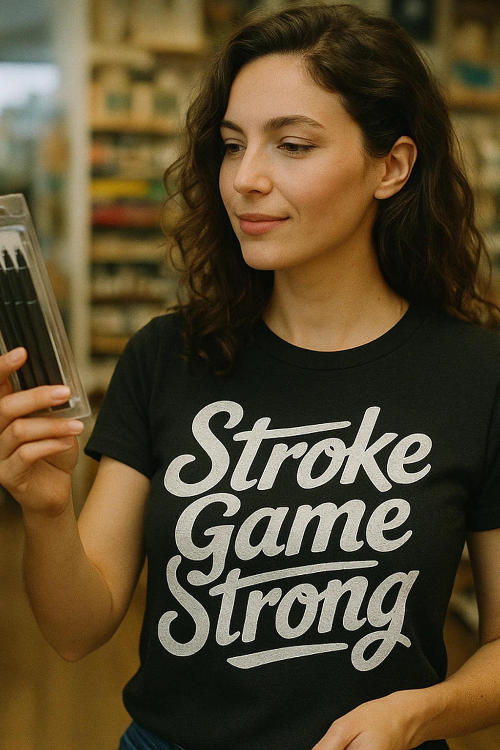 "Stroke Game Strong" arabic calligraphy t shirt - product photo 7