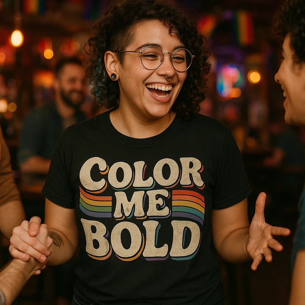 "Color Me Bold" lgbtq tee shirts - product photo 8