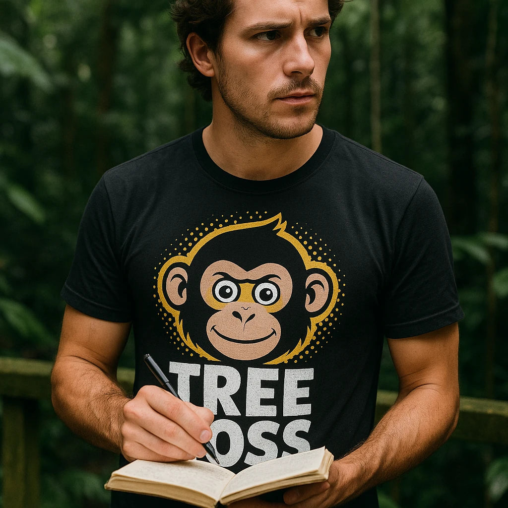 "Tree Boss" funny monkey t shirt - product photo 8
