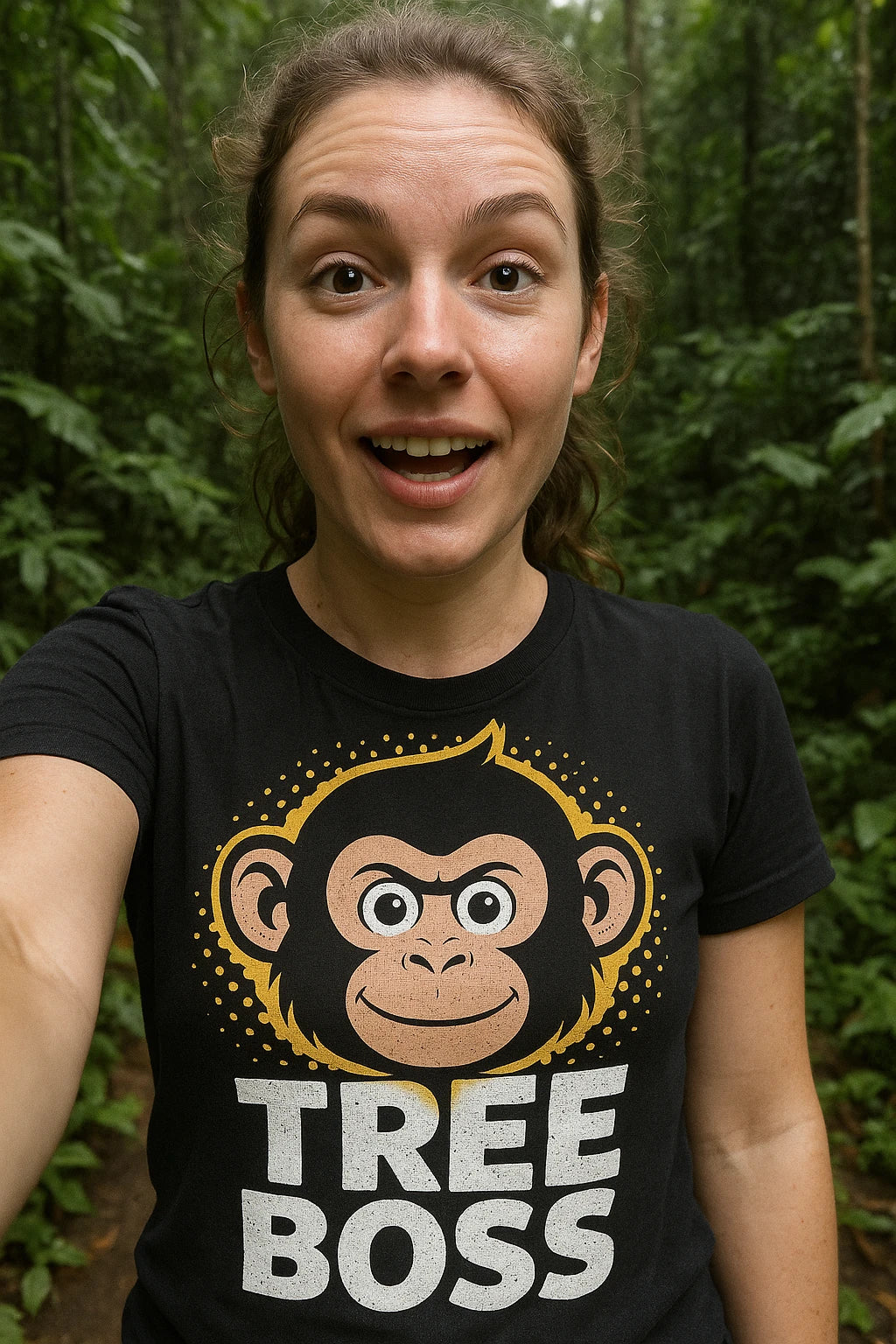 "Tree Boss" funny monkey t shirt - product photo 7