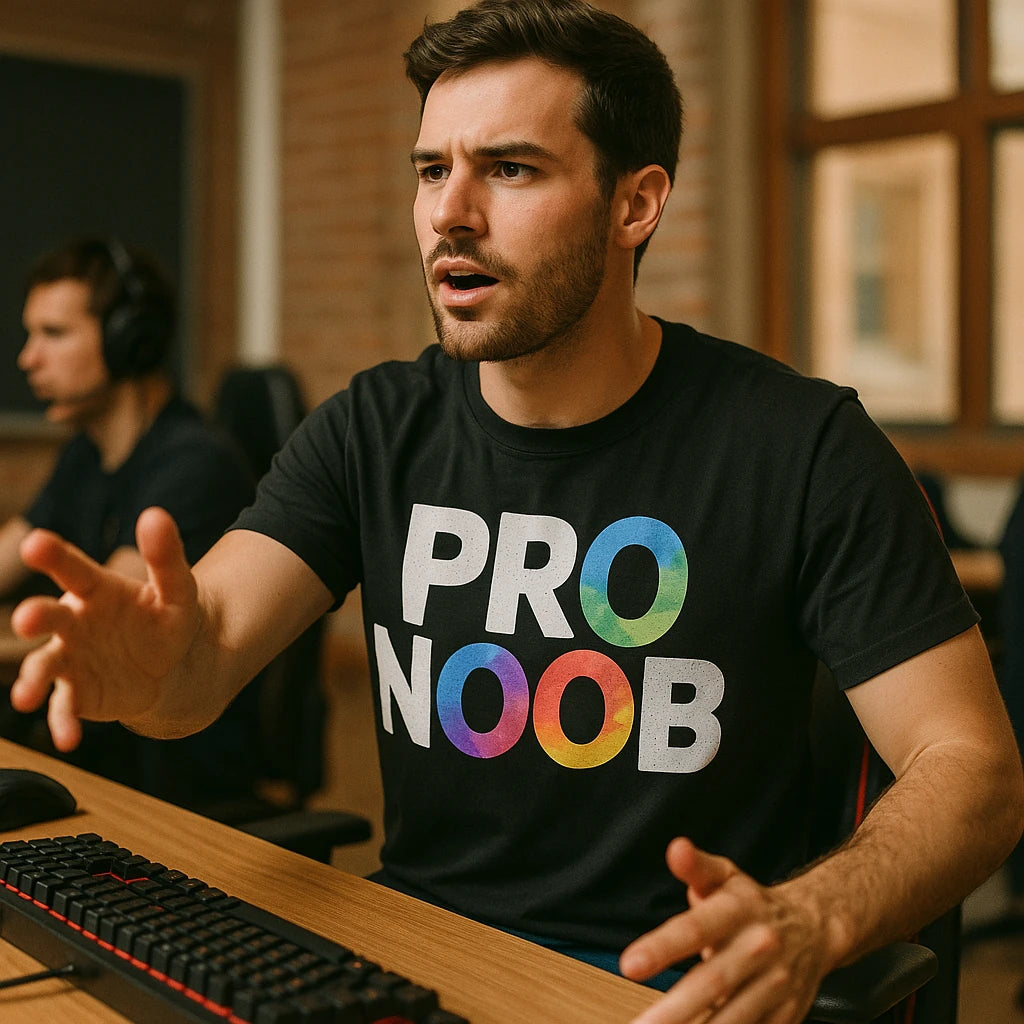 "Pro Noob" esports t shirt maker - product photo 8