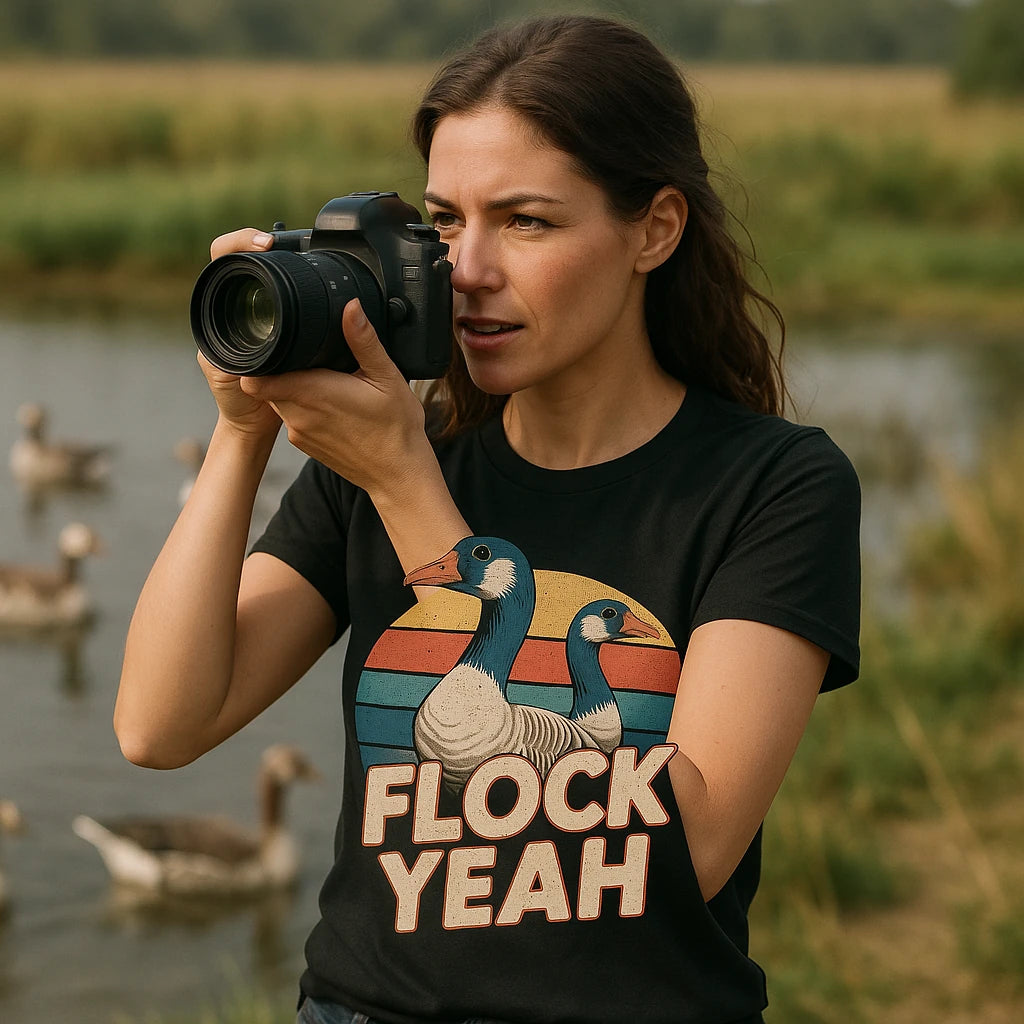 "Flock Yeah" geese t shirt - product photo 9