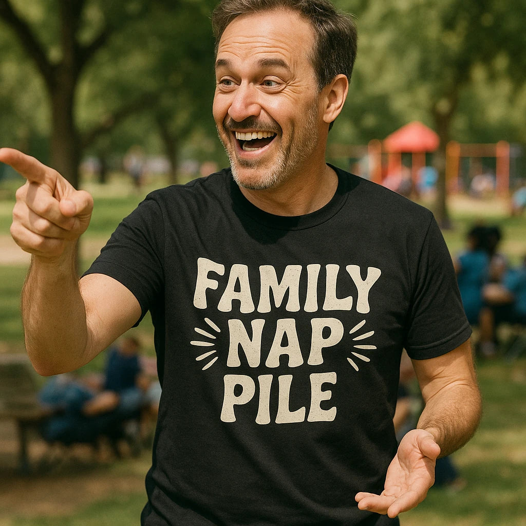 "Family Nap Pile" family life t shirt - product photo 8