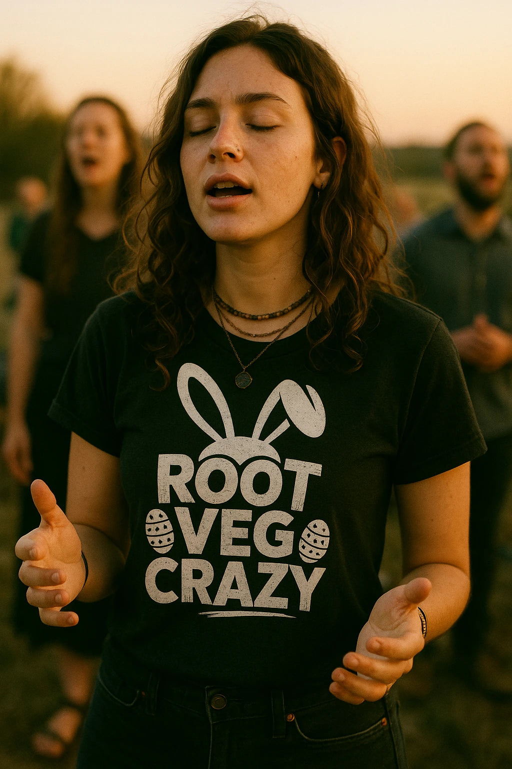 "Root Veg Crazy" black mens easter shirts - a easter basket ideas for horse lovers