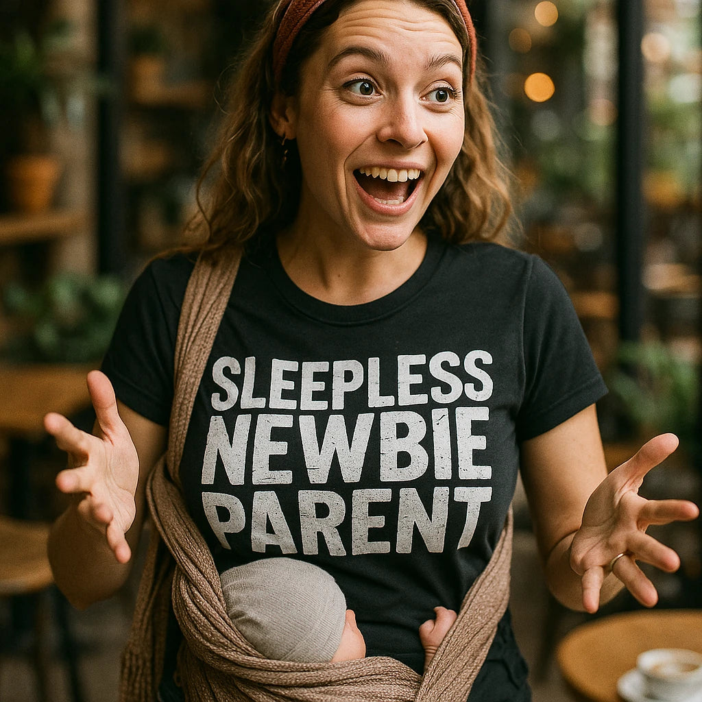 "Sleepless Newbie Parent" new parents matching shirts - product photo 8