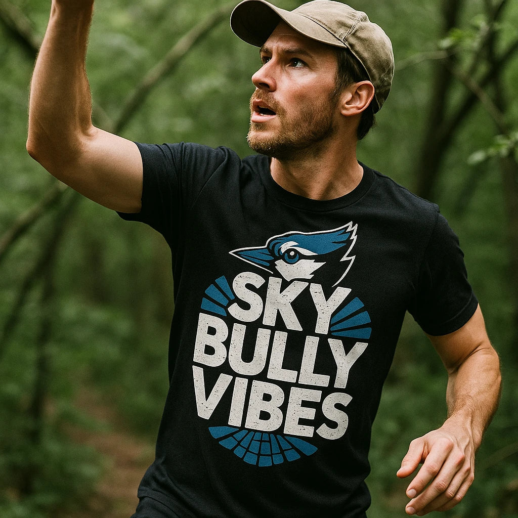 "Sky Bully Vibes" blue jay t shirt - product photo 8