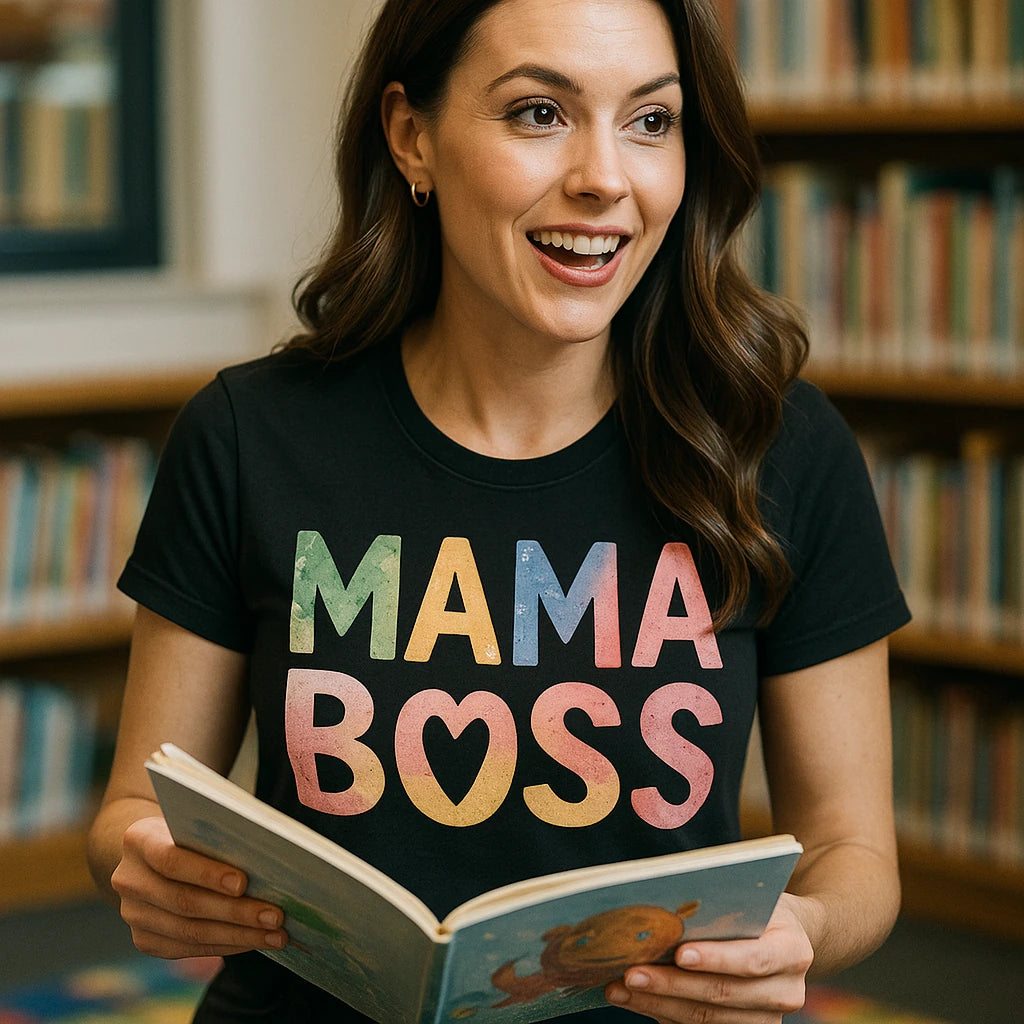 "Mama Boss" mom life tee shirt - product photo 8