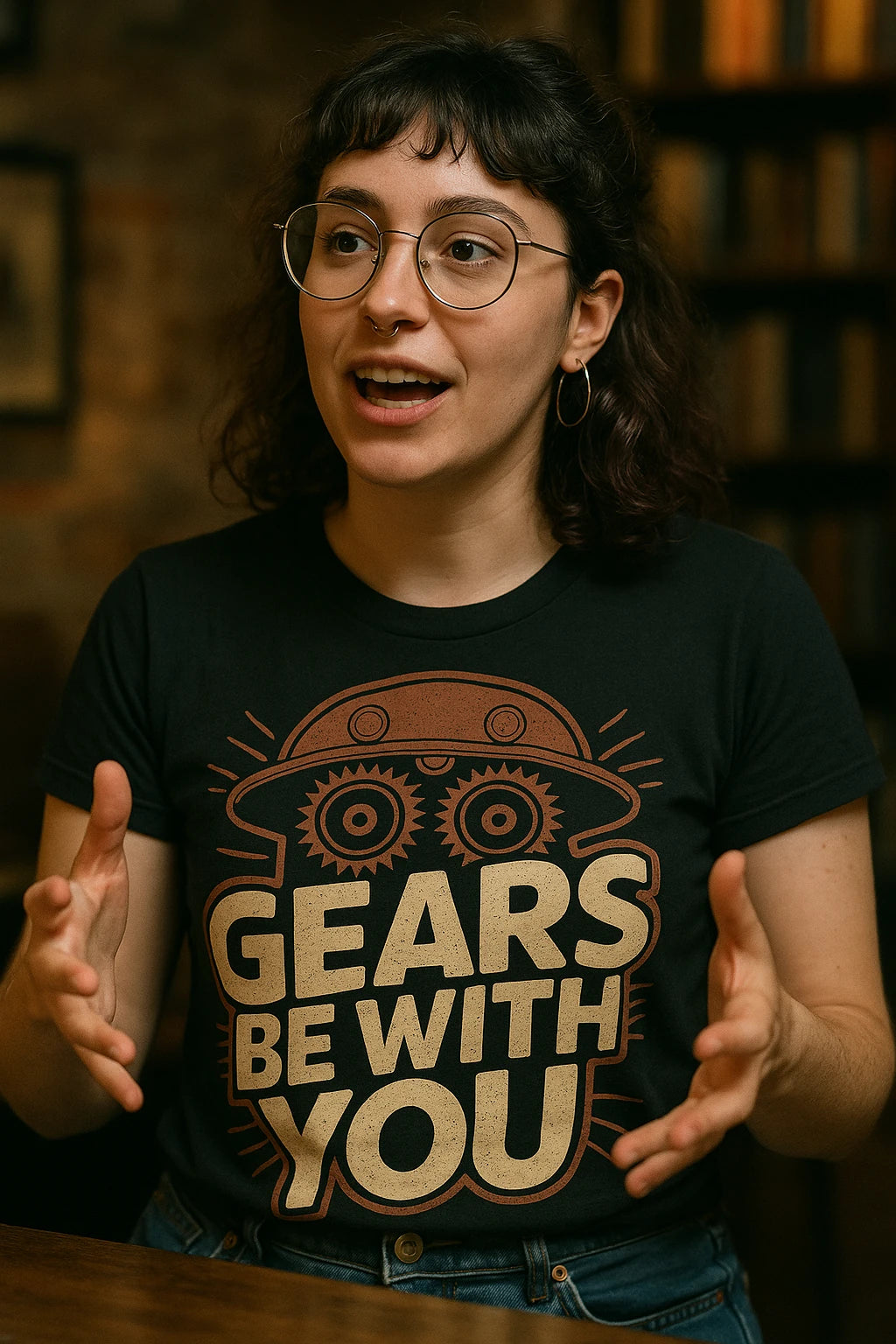"Gears Be With You" black steampunk shirts - a birthday gift for steampunk lover