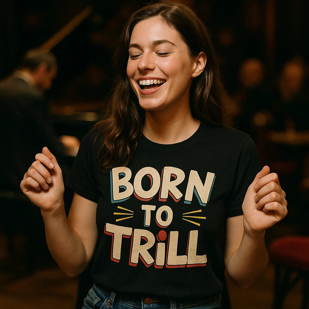 "Born To Trill" piano t shirt - product photo 9