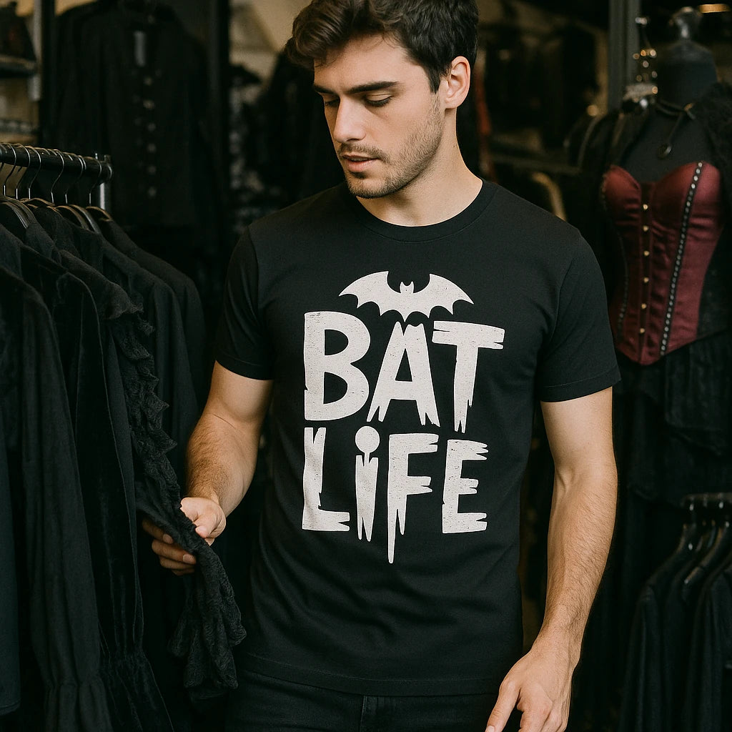 "Bat Life" vampire's wife cat t shirt - product photo 8
