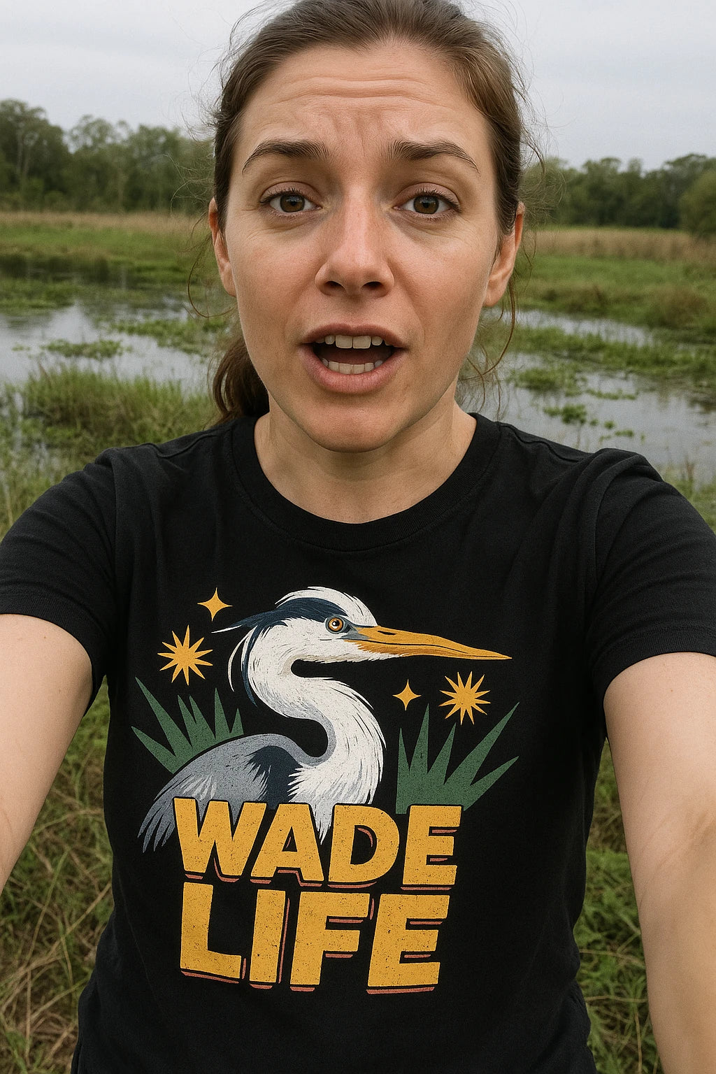 "Wade Life" heron shirts - product photo 7