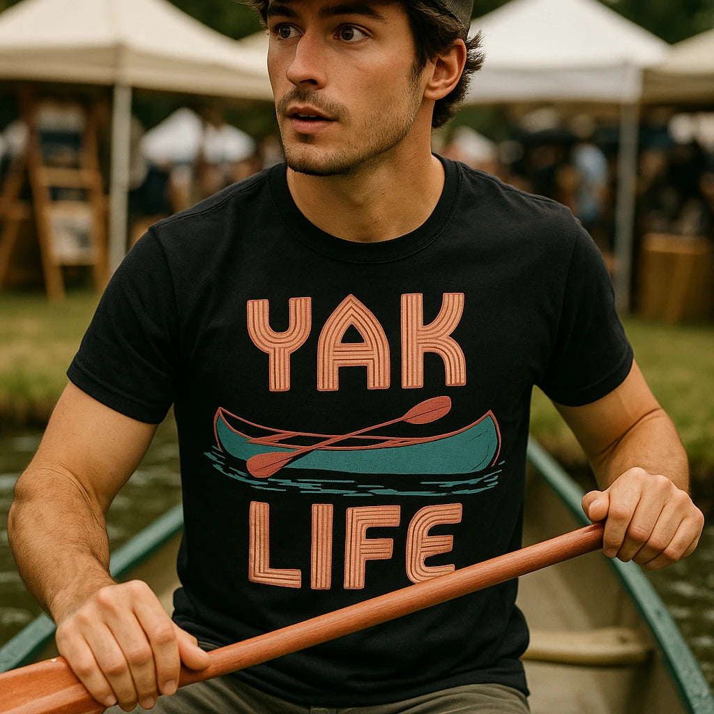 "Yak Life" canoeing t shirt - product photo 8