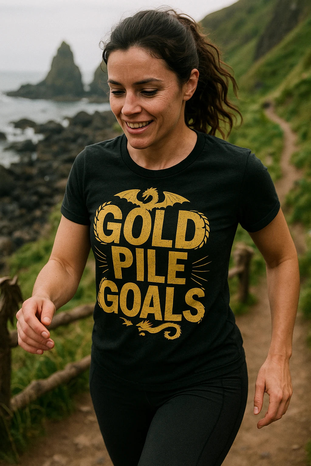 "Gold Pile Goals" dragons t shirt - product photo 6
