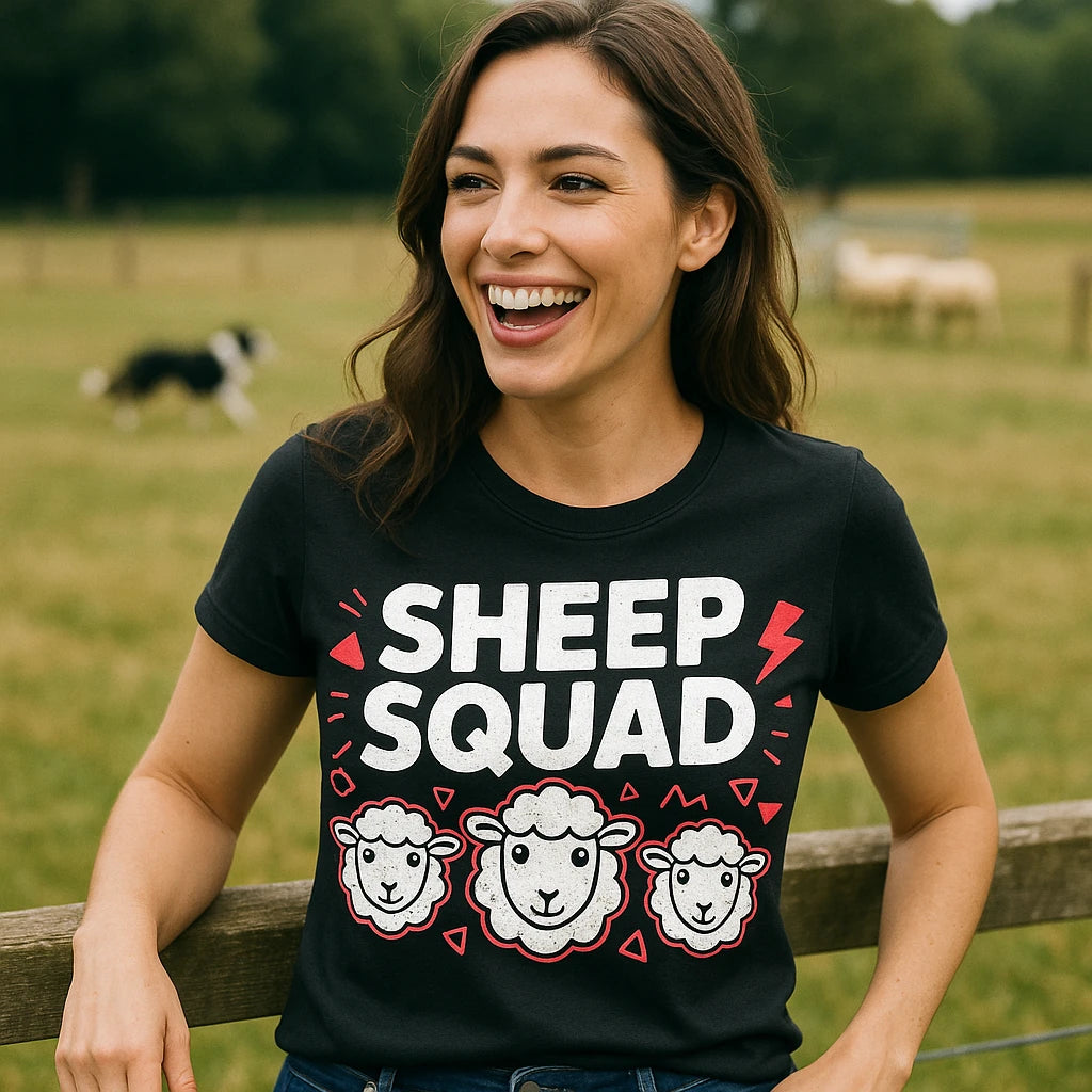 "Sheep Squad" black sheep t shirt - a birthday gift for sheep lover