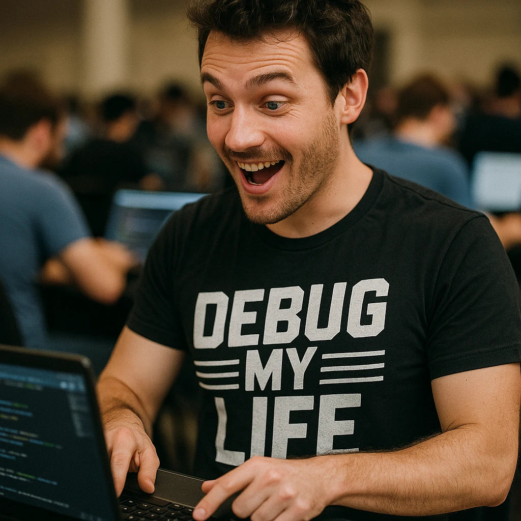 "Debug My Life" black engineer shirts - also one of the gifts for engineering students
