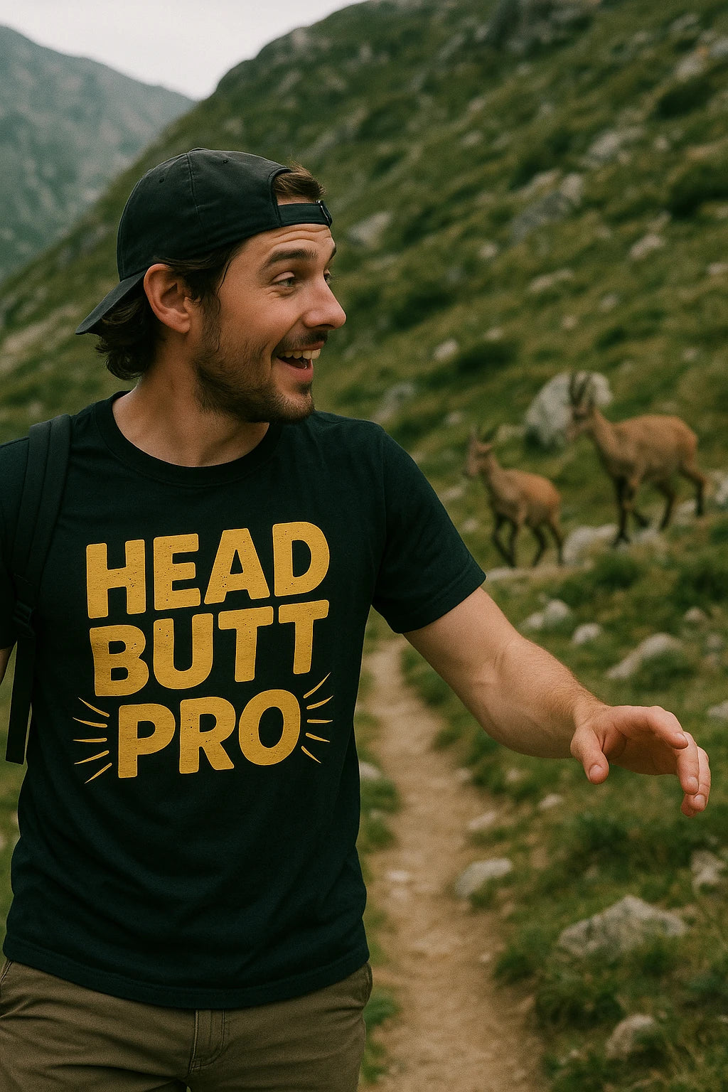 "Head Butt Pro" shirts with goats on them - product photo 6