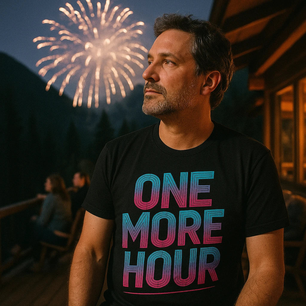 "One More Hour" funny new years eve shirts - product photo 8