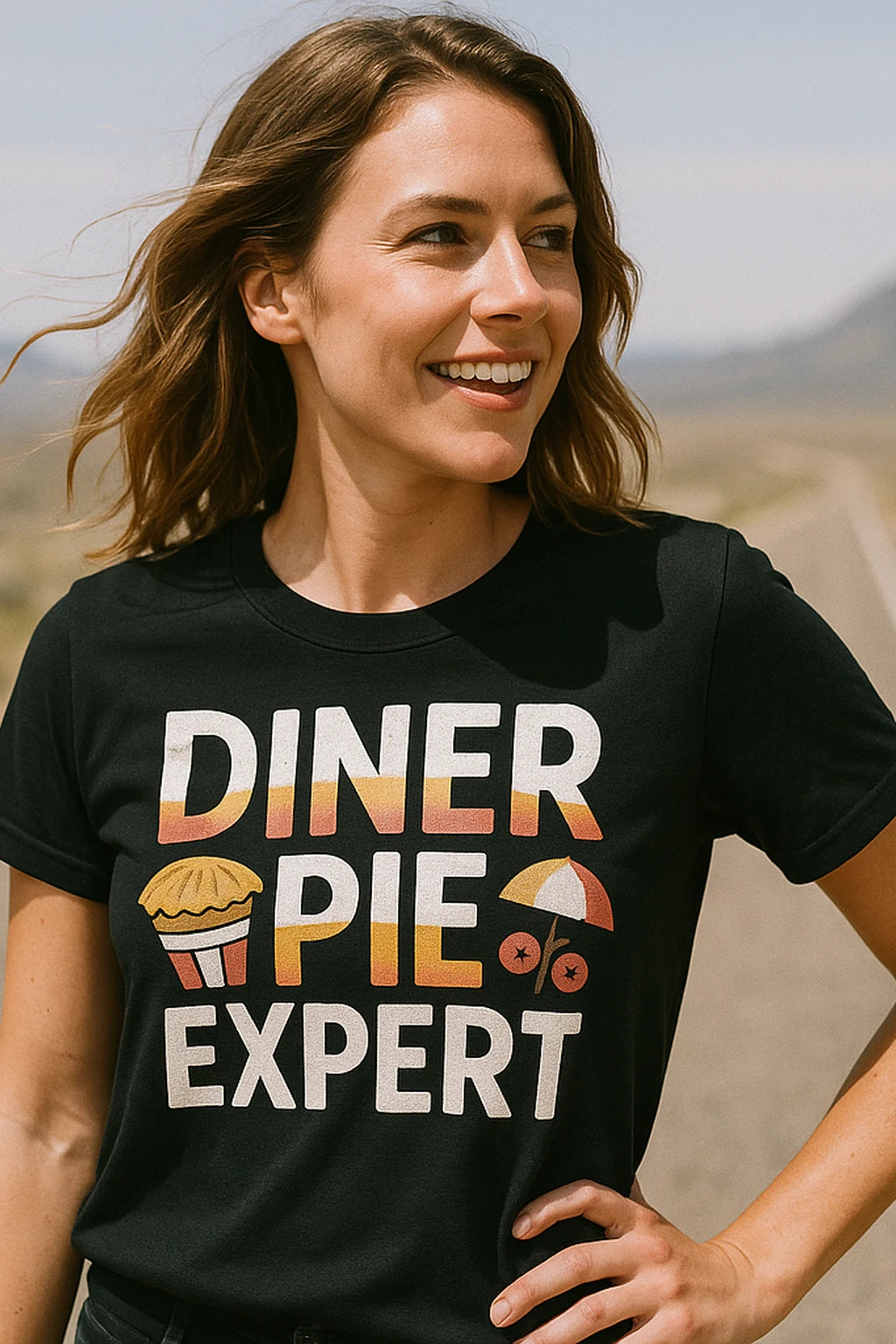"Diner Pie Expert" road trip tee shirts - product photo 7