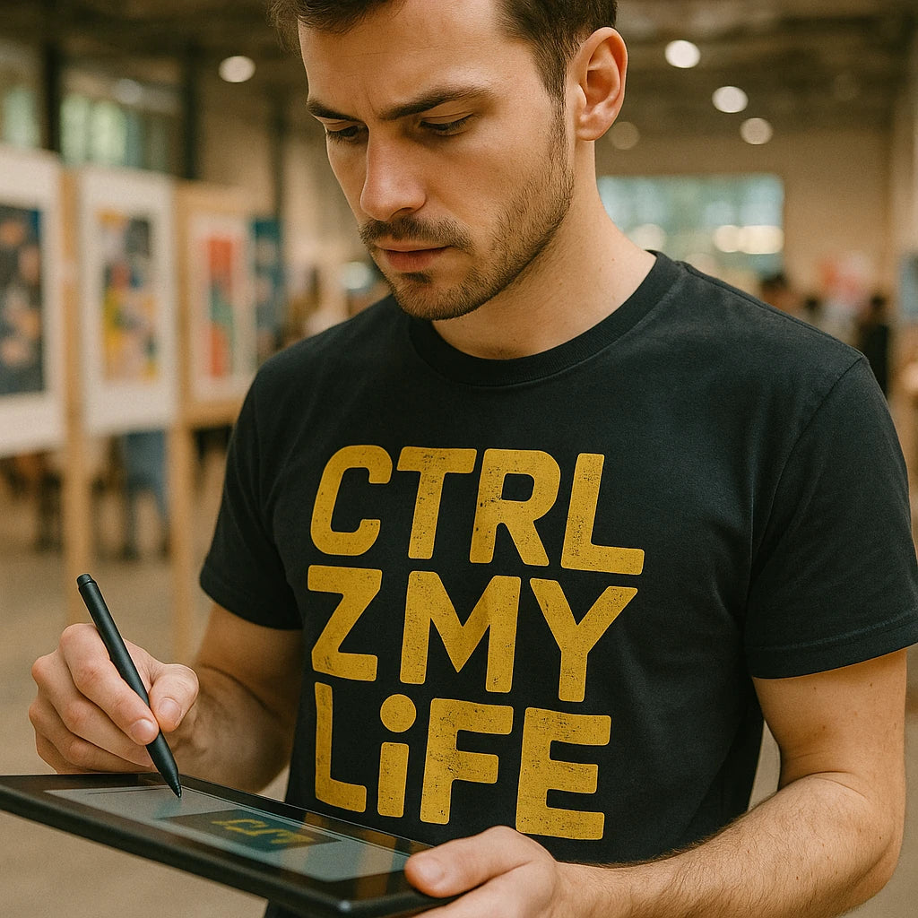 "Ctrl Z My Life" graphic tee designer - product photo 8