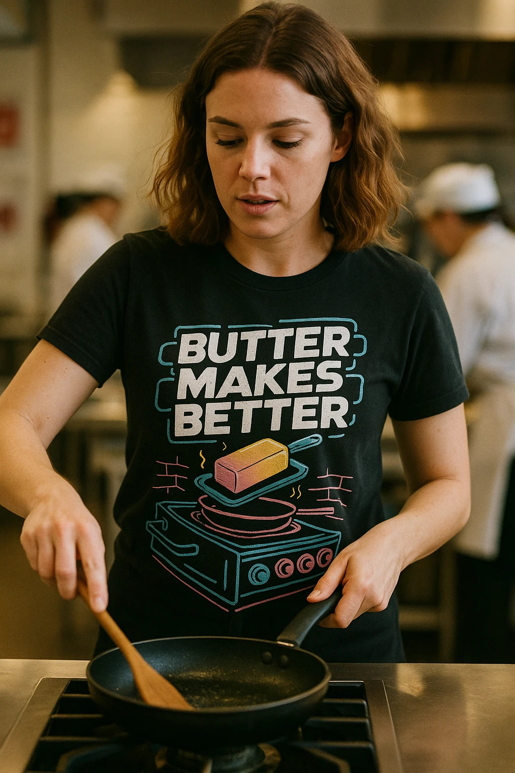 "Butter Makes Better" black cook out t shirt - also one of the gifts for cook lovers