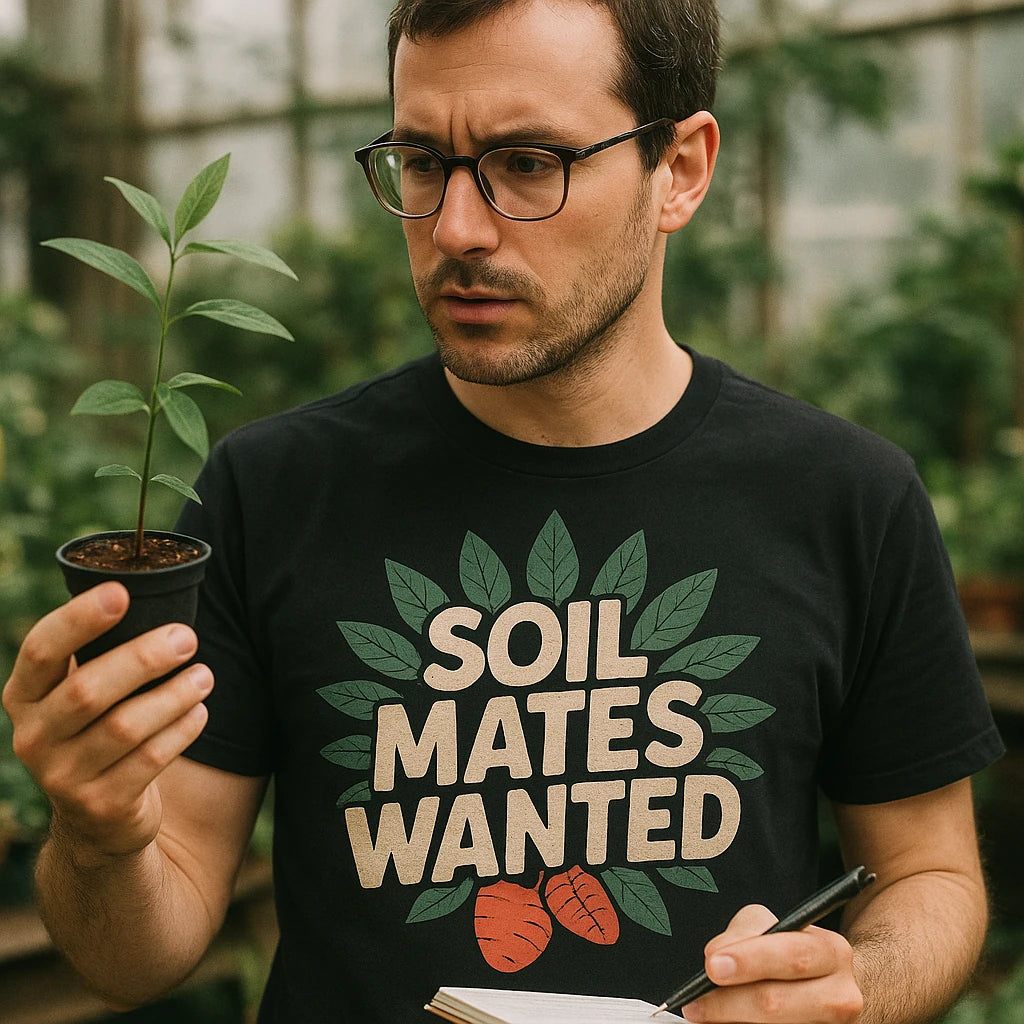 "Soil Mates Wanted" botany t shirt - product photo 8