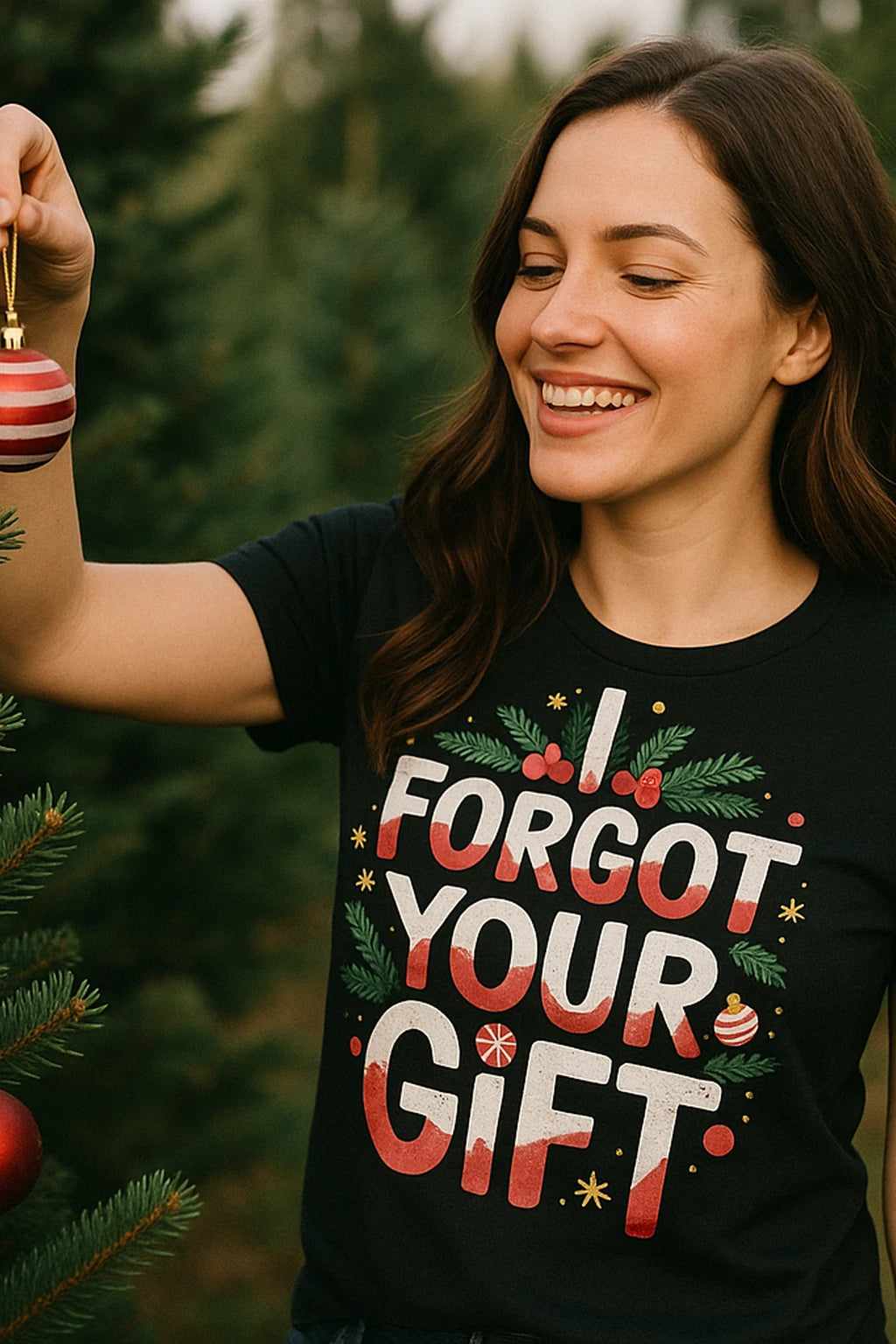 "I Forgot Your Gift" black christmas tee shirts - also a i want a hippopotamus for christmas shirt