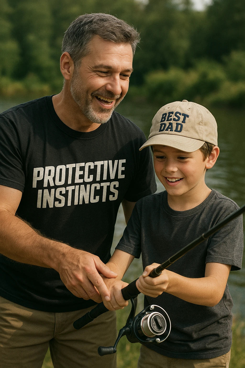 "Protective Instincts" dad son matching shirts - product photo 6