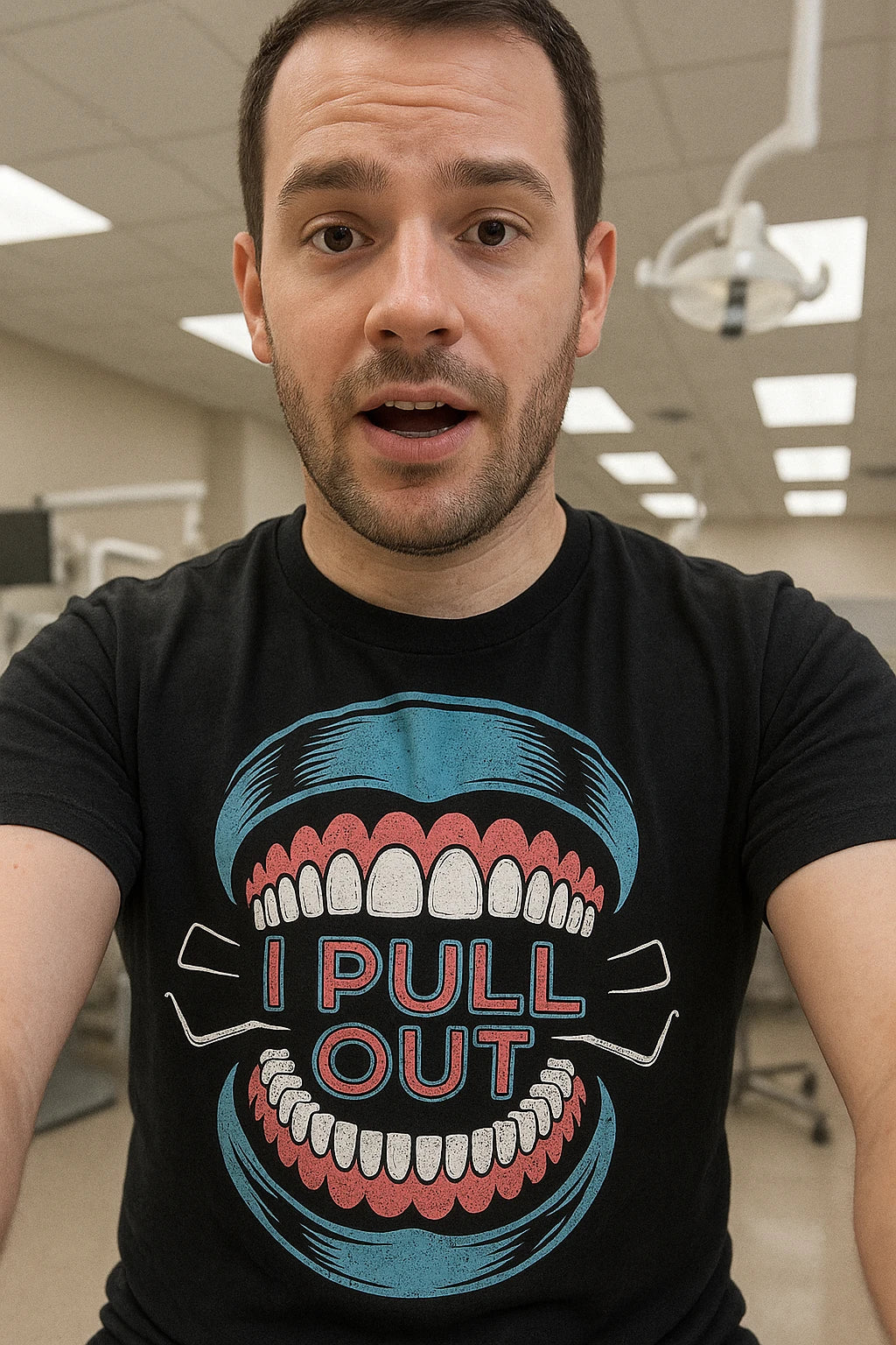 "I Pull Out" black dentist shirts - also a dentist appreciation day gift ideas