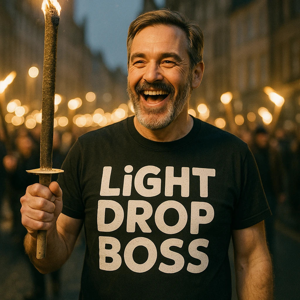 "Light Drop Boss" men's new years eve shirts - product photo 8