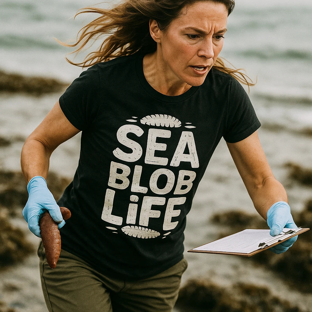 "Sea Blob Life" cucumber t shirt - product photo 8