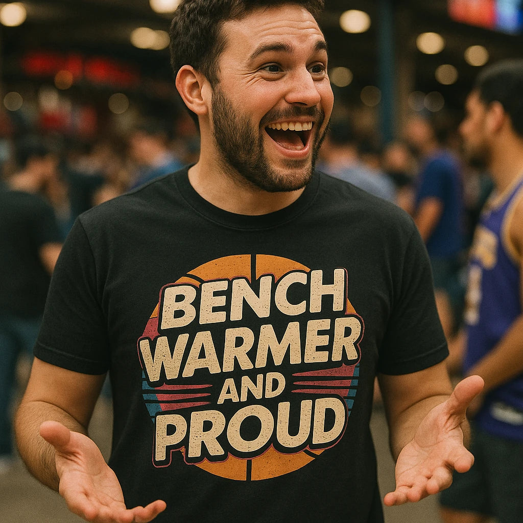 "Bench Warmer and Proud" basketball t shirt - product photo 8