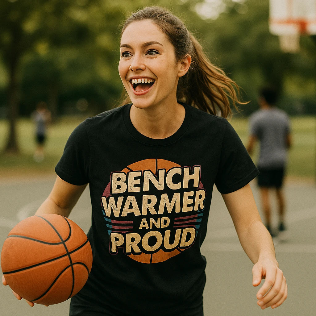 "Bench Warmer and Proud" basketball t shirt - product photo 9