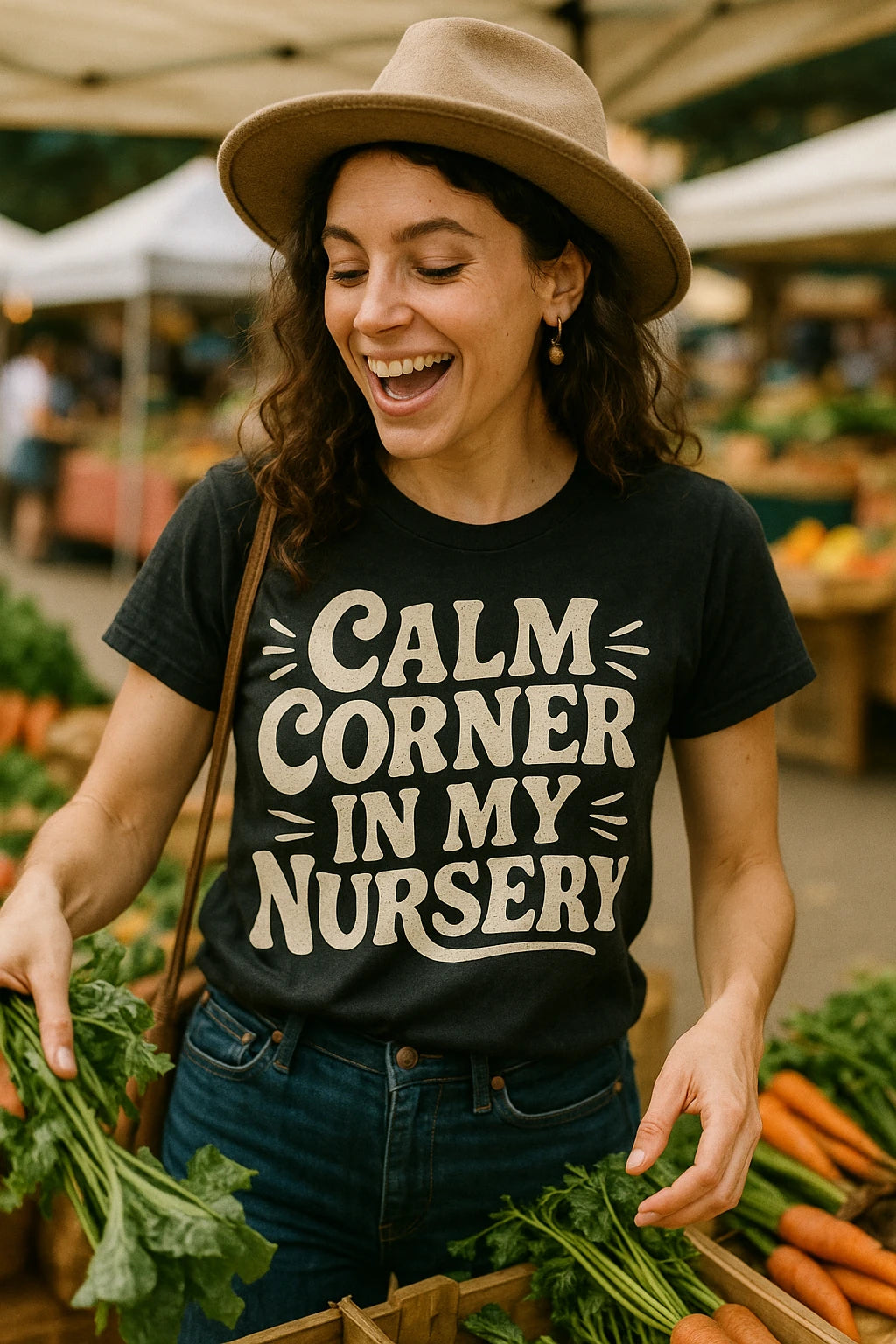 "Calm Corner in My Nursery" black new parents shirts - a birthday gift for new parents lover