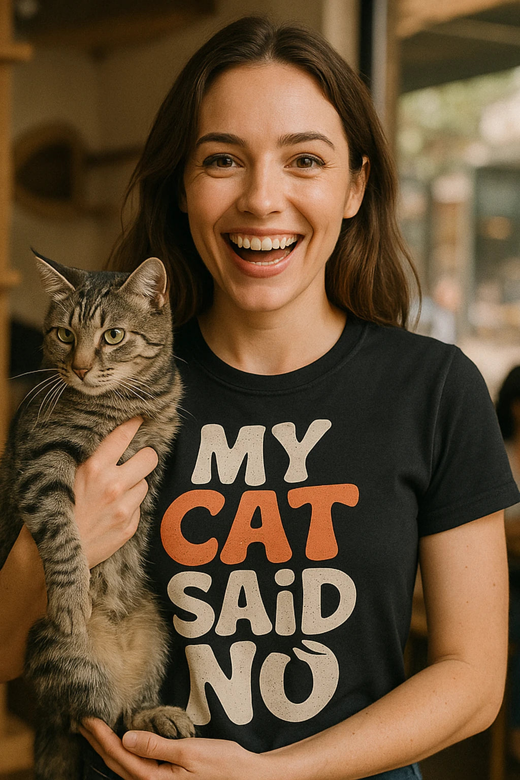 "My Cat Said No" black cat lovers t shirt - a birthday gift for cat lovers lover