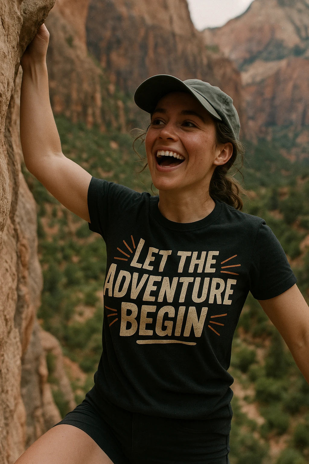 "Let the Adventure Begin" black adventure travel shirts - a birthday gift for adventure travel lover