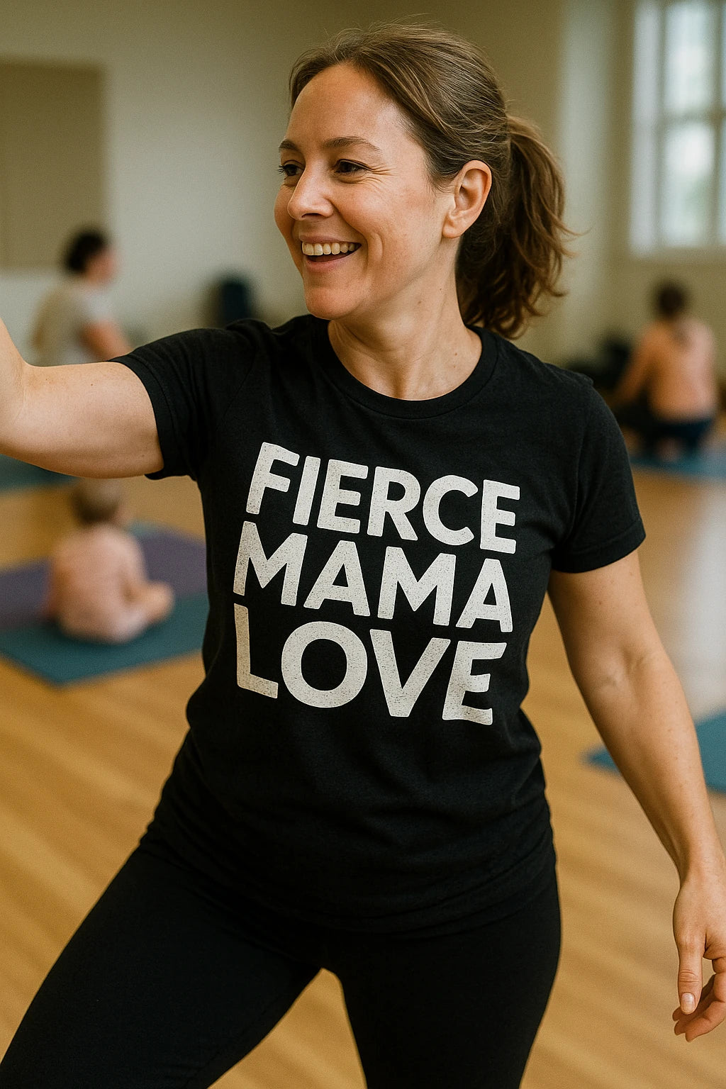 "Fierce Mama Love" black mum life t shirt - a birthday gift for mom life lover